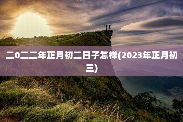 二0二二年正月初二日子怎样(2023年正月初三)