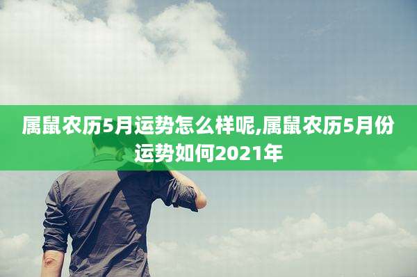 属鼠农历5月运势怎么样呢,属鼠农历5月份运势如何2021年