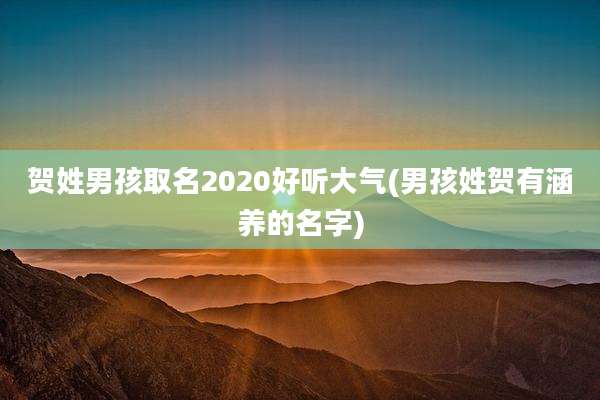 贺姓男孩取名2020好听大气(男孩姓贺有涵养的名字)