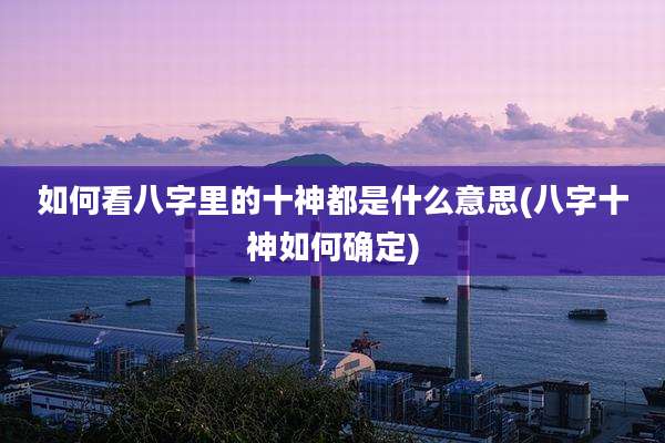 如何看八字里的十神都是什么意思(八字十神如何确定)