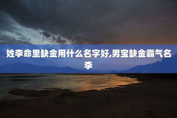 姓李命里缺金用什么名字好,男宝缺金霸气名李