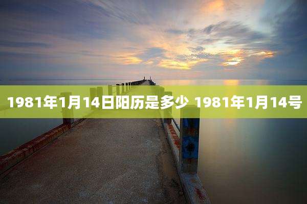 1981年1月14日阳历是多少 1981年1月14号
