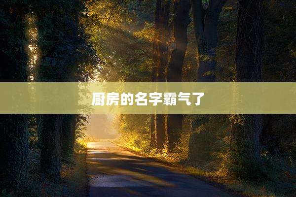 厨房的名字霸气了
