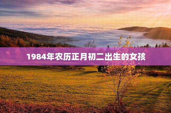 1984年农历正月初二出生的女孩