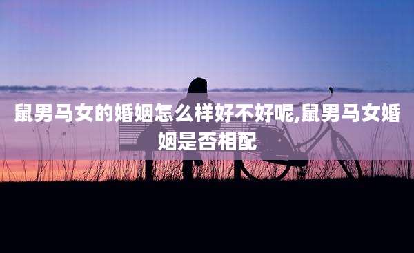 鼠男马女的婚姻怎么样好不好呢,鼠男马女婚姻是否相配