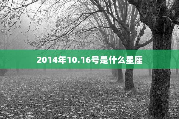 2014年10.16号是什么星座
