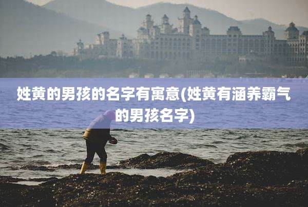 姓黄的男孩的名字有寓意(姓黄有涵养霸气的男孩名字)