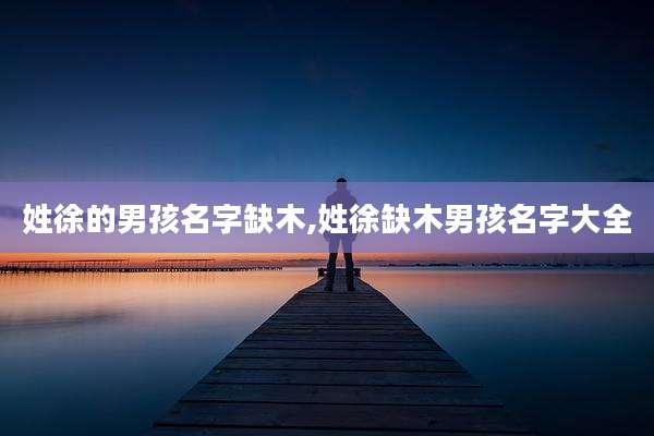 姓徐的男孩名字缺木,姓徐缺木男孩名字大全