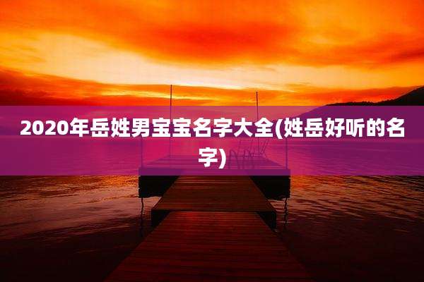 2020年岳姓男宝宝名字大全(姓岳好听的名字)