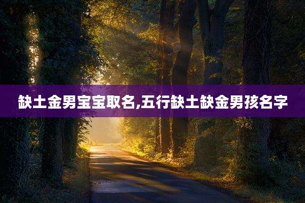 缺土金男宝宝取名,五行缺土缺金男孩名字