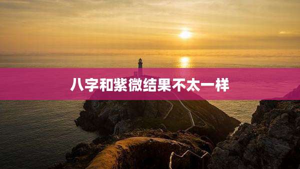 八字和紫微结果不太一样