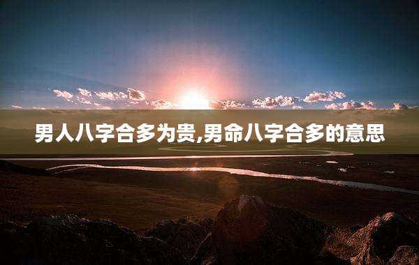 男人八字合多为贵,男命八字合多的意思