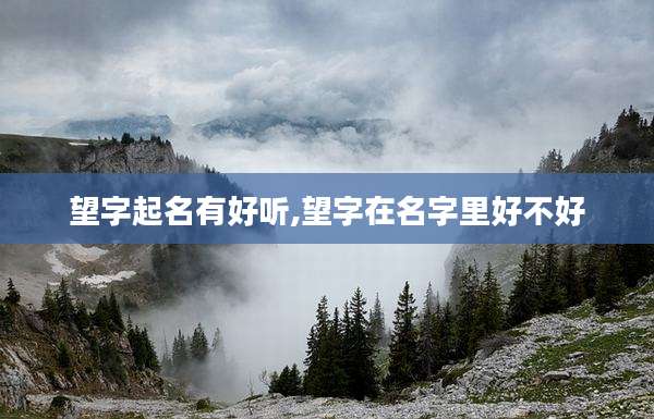 望字起名有好听,望字在名字里好不好