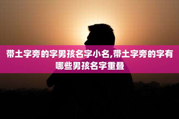 带土字旁的字男孩名字小名,带土字旁的字有哪些男孩名字重叠
