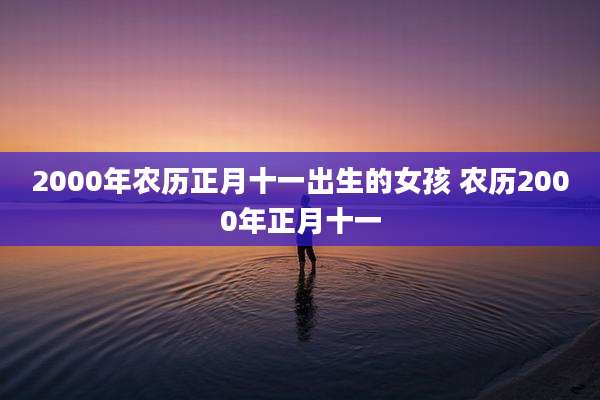 2000年农历正月十一出生的女孩 农历2000年正月十一