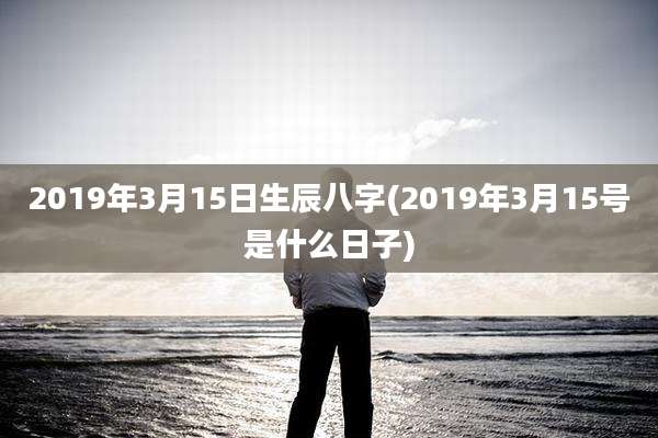 2019年3月15日生辰八字(2019年3月15号是什么日子)