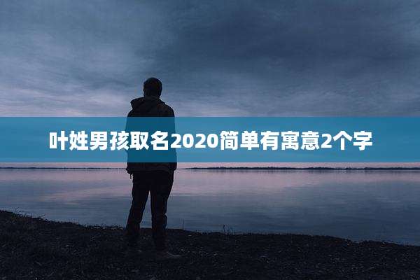 叶姓男孩取名2020简单有寓意2个字