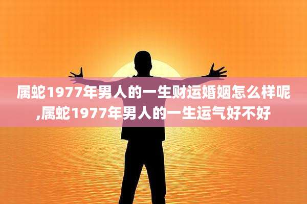 属蛇1977年男人的一生财运婚姻怎么样呢,属蛇1977年男人的一生运气好不好