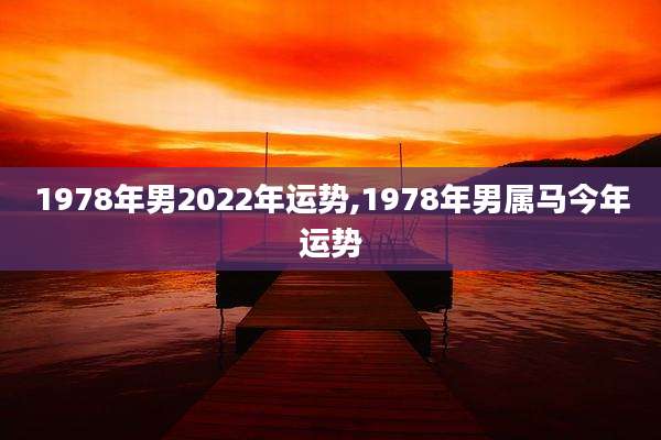 1978年男2022年运势,1978年男属马今年运势