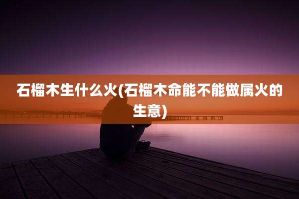石榴木生什么火(石榴木命能不能做属火的生意)