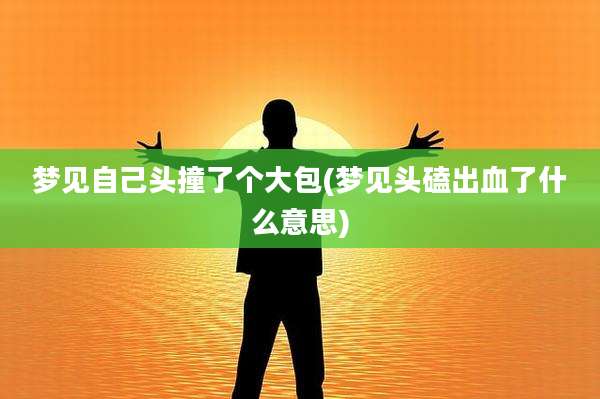 梦见自己头撞了个大包(梦见头磕出血了什么意思)