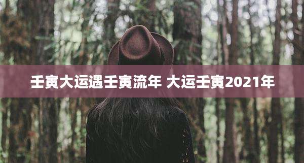 壬寅大运遇壬寅流年 大运壬寅2021年