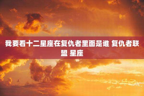 我要看十二星座在复仇者里面是谁 复仇者联盟 星座