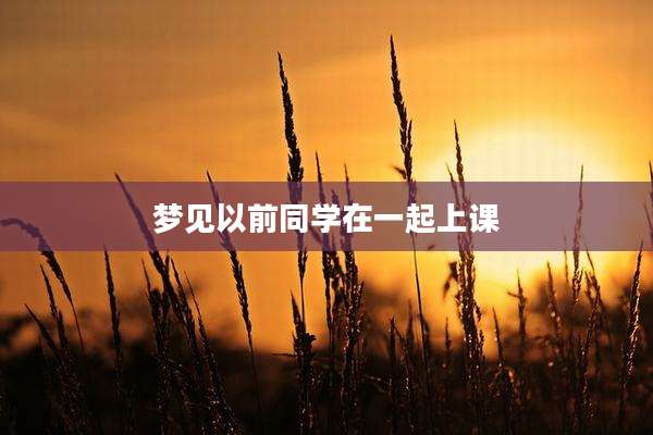 梦见以前同学在一起上课
