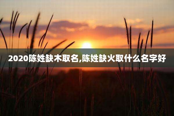 2020陈姓缺木取名,陈姓缺火取什么名字好