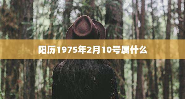 阳历1975年2月10号属什么