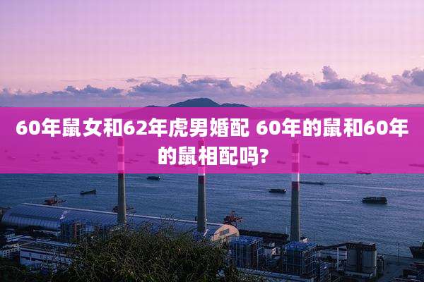 60年鼠女和62年虎男婚配 60年的鼠和60年的鼠相配吗?