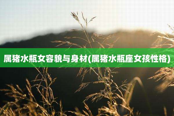 属猪水瓶女容貌与身材(属猪水瓶座女孩性格)