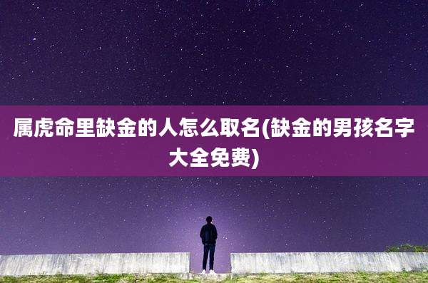 属虎命里缺金的人怎么取名(缺金的男孩名字大全免费)