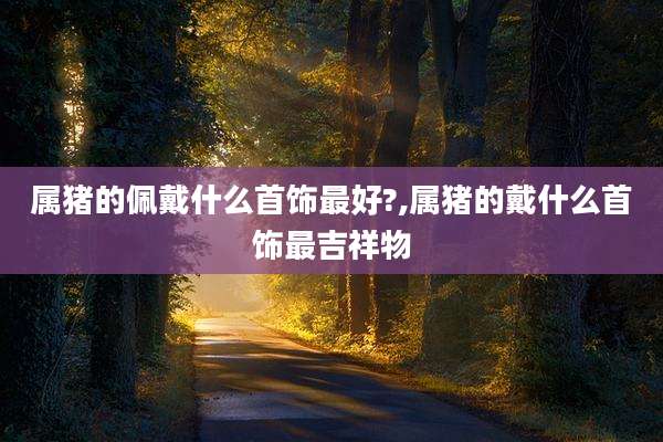 属猪的佩戴什么首饰最好?,属猪的戴什么首饰最吉祥物