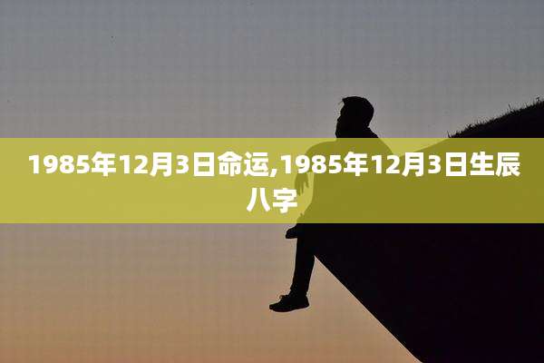 1985年12月3日命运,1985年12月3日生辰八字