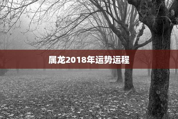 属龙2018年运势运程