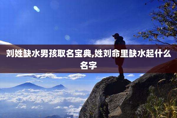 刘姓缺水男孩取名宝典,姓刘命里缺水起什么名字