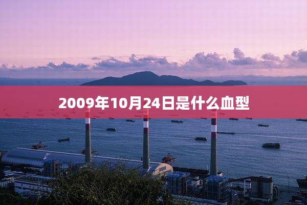2009年10月24日是什么血型
