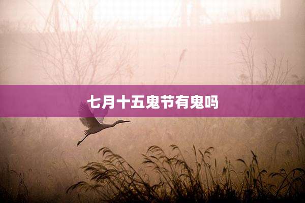 七月十五鬼节有鬼吗