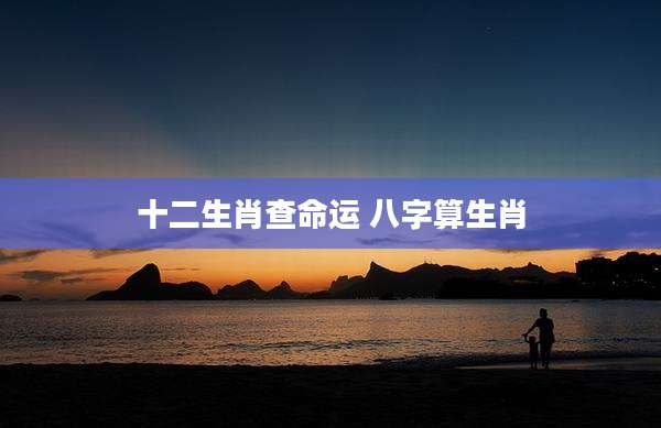 十二生肖查命运 八字算生肖