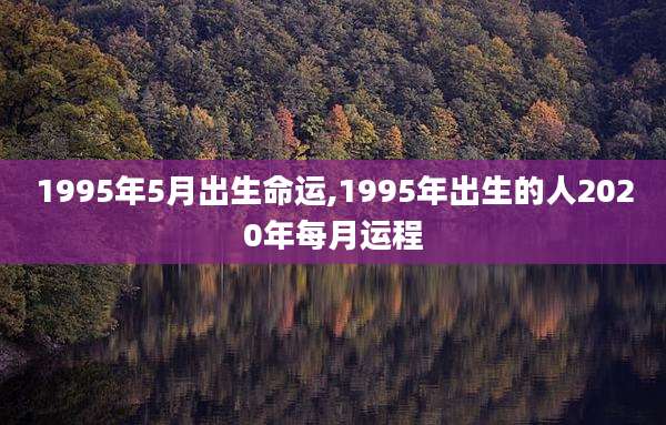 1995年5月出生命运,1995年出生的人2020年每月运程