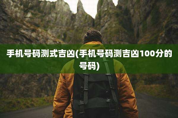 手机号码测式吉凶(手机号码测吉凶100分的号码)