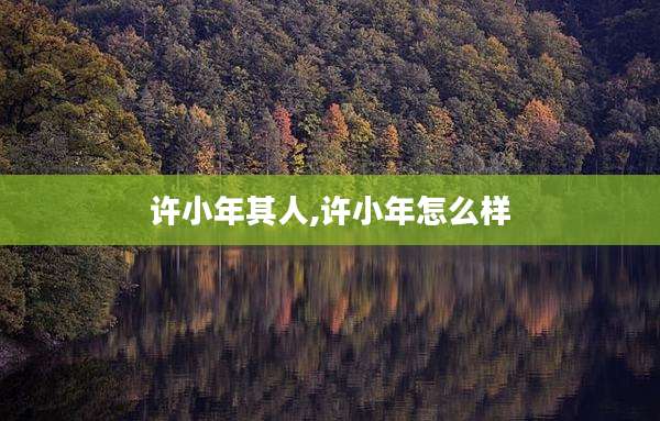 许小年其人,许小年怎么样