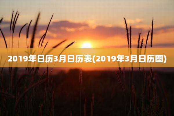 2019年日历3月日历表(2019年3月日历图)