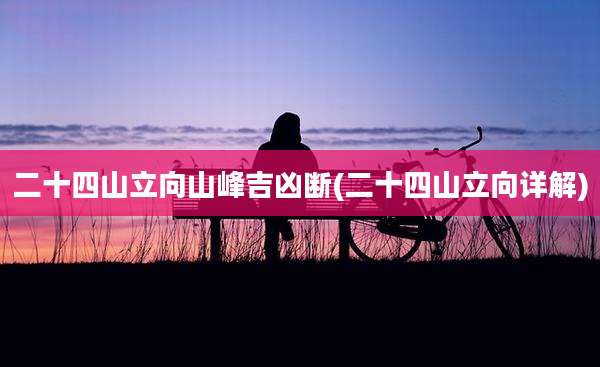 二十四山立向山峰吉凶断(二十四山立向详解)