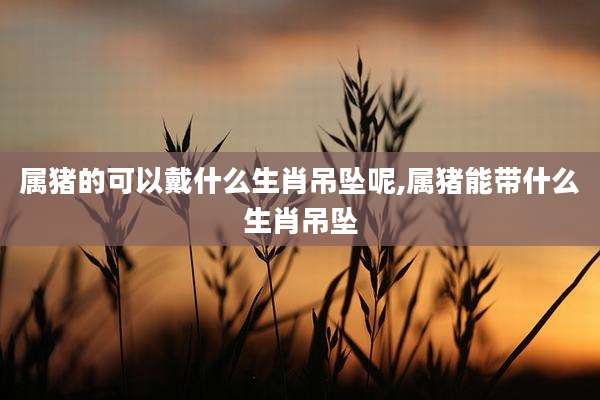 属猪的可以戴什么生肖吊坠呢,属猪能带什么生肖吊坠