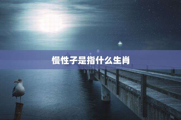 慢性子是指什么生肖