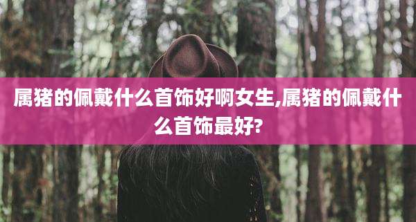 属猪的佩戴什么首饰好啊女生,属猪的佩戴什么首饰最好?