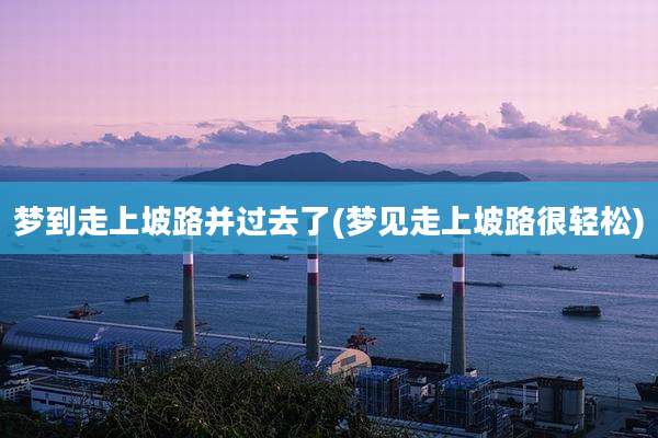 梦到走上坡路并过去了(梦见走上坡路很轻松)