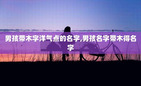 男孩带木字洋气点的名字,男孩名字带木得名字